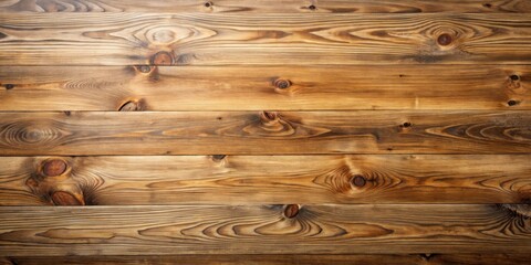 Aufkleber - Warm Brown Wooden Planks Showing Natural Grain and Knots Perfect for Rustic Backgrounds or Textures