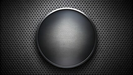 Leinwandbilder - Abstract Metallic Circular Design on Perforated Surface, Ideal for Industrial or Technological Backgrounds