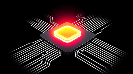 Poster - Central Processing Unit Illustration Exhibiting Innovation and High Technology