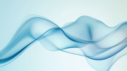 Poster - Flowing blue ink and subtle gradients form a dreamy abstract backdrop. Suitable for contemporary art projects and calming visual designs...