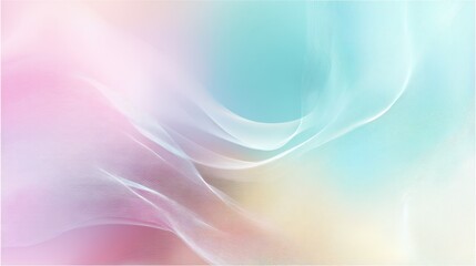 Poster - A soft, flowing pastel abstract background with smooth textures and subtle gradients. Ideal for minimalist designs, wellness branding, and spring-themed visuals.