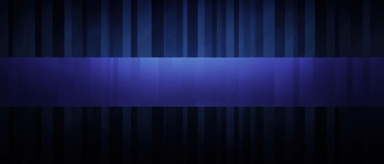 Wall Mural - Abstract dark blue striped background with glowing banner for text or product placement Modern backdrop concept with elegant and sophisticated design