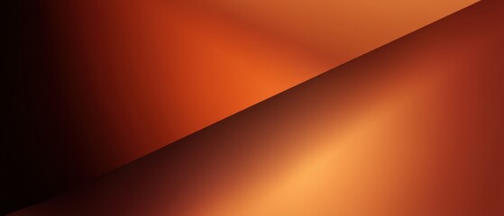 Wall Mural - Abstract gradient background in warm orange and brown tones with diagonal line Concept of modern design, texture, and autumn
