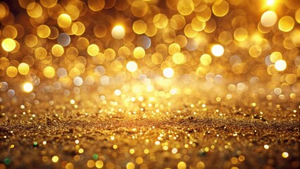Poster - Golden Sparkle Background Shimmering Lights and Glittering Texture Ideal for Festive Designs and Celebrations