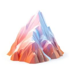 Poster - colorful, abstract mountain peak illustration.