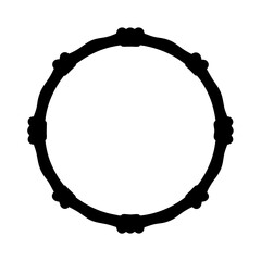 Poster - A stylized black ring with bulbous nodes, representing strength and connection