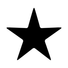 Poster - Simple black star shape on a white background vector illustration style