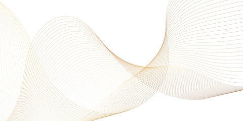 Poster - Abstract golden flowing wave curved lines, technology curve line background. Design for technology, science, banner, template, business, web, flyer, card, poster, presentation.