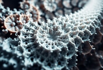 Wall Mural - close up view of a coral coral