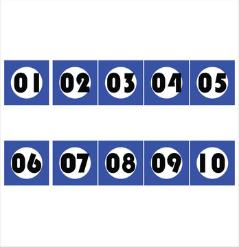 set of 1 to 10 counting  icon vector  illustration 