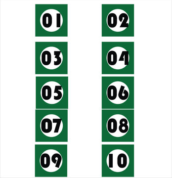 set of 1 to 10 counting  icon vector  illustration 