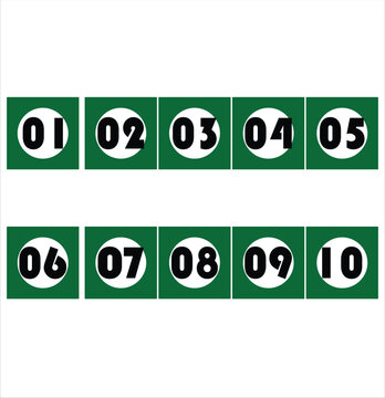 set of 1 to 10 counting  icon vector  illustration 