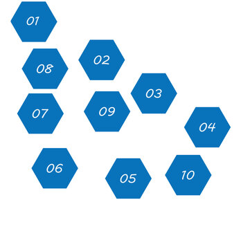 set of 1 to 10 counting  icon vector  illustration 