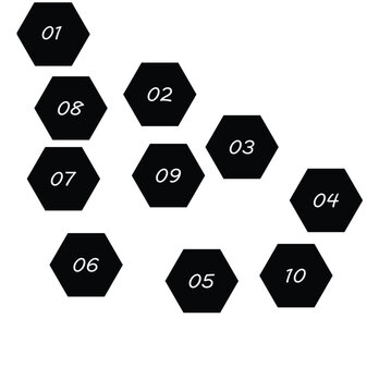 set of 1 to 10 counting  icon vector  illustration 