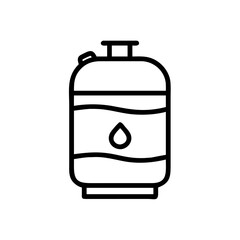 Poster - Outline drawing of a liquid container with a droplet symbol and a secure cap design element present here