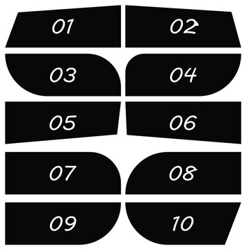 set of 1 to 10 counting  icon vector  illustration 