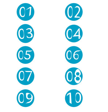 set of 1 to 10 counting  icon vector  illustration 