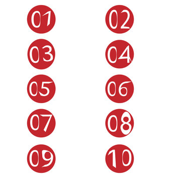 set of 1 to 10 counting  icon vector  illustration 