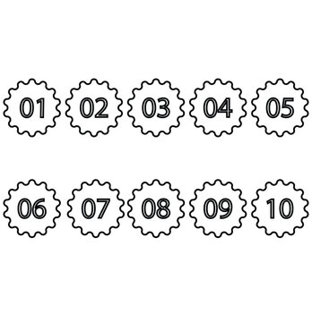 set of 1 to 10 counting  icon vector  illustration 