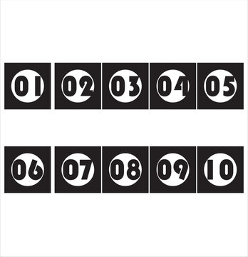 set of 1 to 10 counting  icon vector  illustration 
