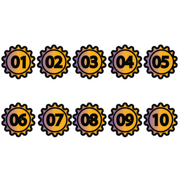 set of 1 to 10 counting  icon vector  illustration 