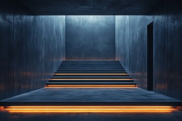 Aufkleber - Modern interior design featuring minimalist architecture and natural light in a spacious room