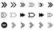© Shahbaz - Collection of diverse arrow icons pointing right with various styles and design elements shown clearly now created with generated ai