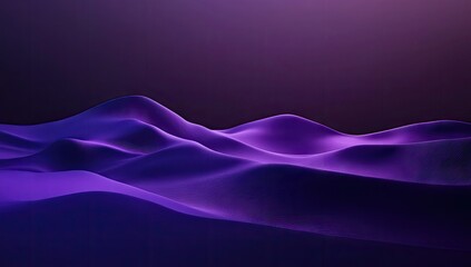 Poster - Abstract purple landscape.  Soft, undulating forms.  Deep, dramatic color