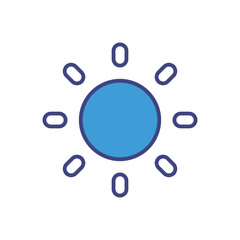 sun icon vector stock illustration