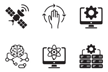 Modern Technology Icons for Business and IT Services