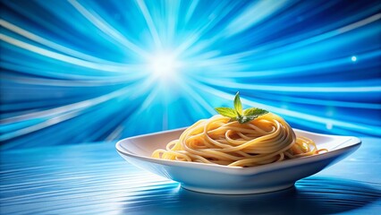 Poster - Abstract Blue Food Photography Background: Clean Lines & Light Leaks
