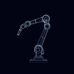Poster - A futuristic robotic arm with intricate details, showcasing advanced technology in automation.