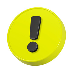 Poster - alert icon 3d rendering symbol attention 