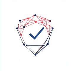 Poster - A modern digital shield with a check mark, symbolizing online security and trust.