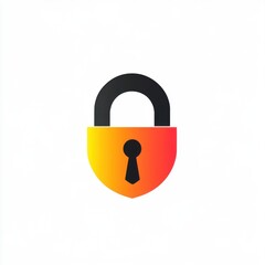 Poster - Stylized lock icon with a gradient color scheme, symbolizing security and protection.