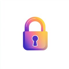 Poster - A vibrant gradient lock icon representing security and privacy in digital spaces.