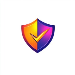 Poster - A vibrant, modern shield emblem with a checkmark, symbolizing security and trust.