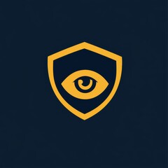 Poster - A stylized emblem featuring a watchful eye within a shield, symbolizing protection and vigilance.