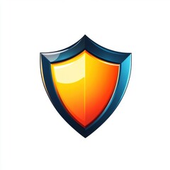 Poster - Stylized shield emblem in vibrant colors, symbolizing protection and security.