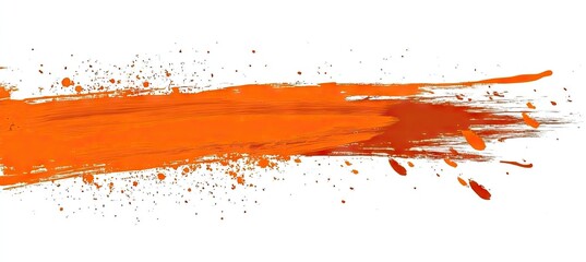 Aufkleber - Orange Paint Stroke with Splashes (1)