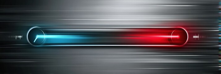 Fototapete - Loading Bar With Vibrant Digital Counters Displayed in Dynamic Motion Blur Effect