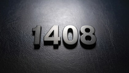 Poster - Dark Blue Leather Background Featuring the Number 1408