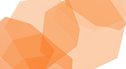 Aufkleber - Abstract arrangement of translucent orange polygons overlapping on a white background design element