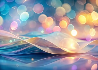Poster - Soft Pastel Layered Shapes, Low Light Abstract Photography