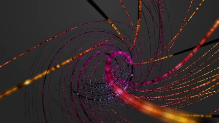 Poster - Futuristic video animation with stripe wave object in slow motion, 4096x2304 loop 4K