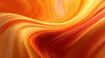 Poster - Vibrant abstract artwork featuring flowing orange and yellow colors creating a mesmerizing motion effect : Generative AI
