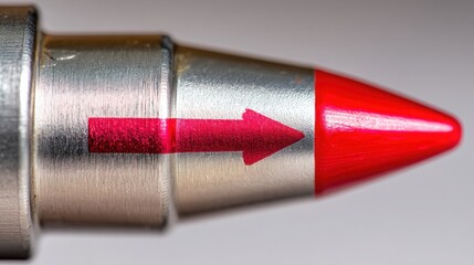 Poster - Red pencil with an upward arrow symbolizing growth and positive trends in dividend aristocrat investment strategies