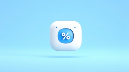 Poster - Abstract white and blue square shaped object representing the concept of dividend yield tracking for investors returns