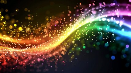 Poster - vibrant abstract background with colorful light trails and dynamic energy, showcasing mesmerizing pa