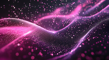 Poster - Illuminating abstract data flow digital realm visual art virtual environment dynamic perspective glowing particles